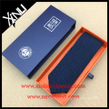 Cravate d&#39;affaires Set Orange Blue Stripe Cravates en soie tricotées Hommes